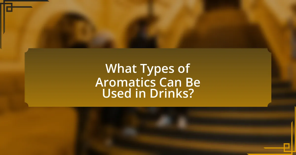 What Types of Aromatics Can Be Used in Drinks?