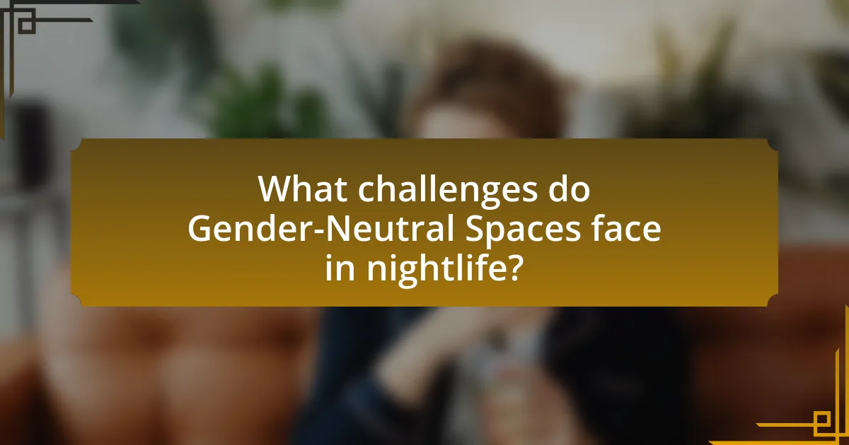 What challenges do Gender-Neutral Spaces face in nightlife?